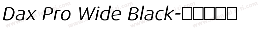 Dax Pro Wide Black字体转换